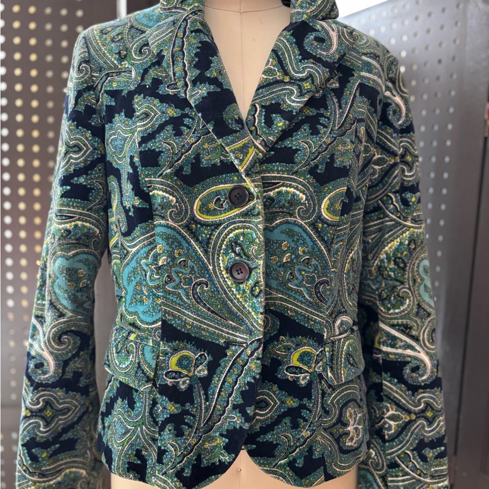 Talbots Multicolor Paisley Blazer